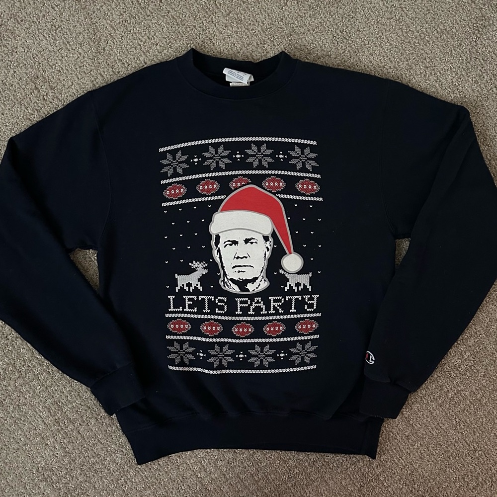 Champion barstool sports bill belichick holiday sweatshirt, sz S